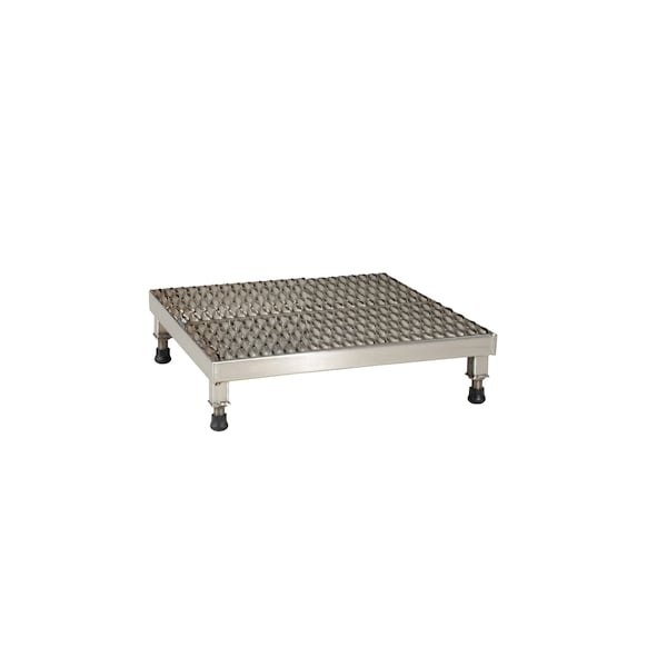 Vestil Adjustable Stand, 6-3/4-8-3/4 H 19 x 24, 6.75 Overall Height, Stainless Steel, Silver AHW-L-1924-SS - main